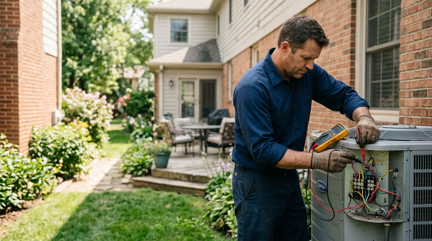 HVAC technician working near Winfield, KS